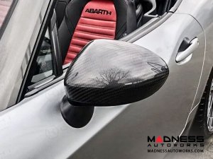 FIAT 124 Mirror Covers - Carbon Fiber 